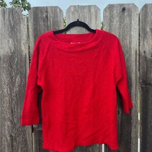 American Vintage Red Women's Top 3/4 Sleeve 100% Wool